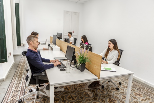 A Task Forward team member working remotely
